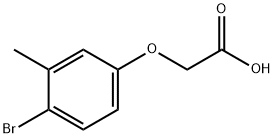 (4-溴-3-甲基苯氧基)乙酸 结构式