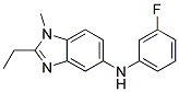 (2-ETHYL-1-METHYL-1H-BENZOIMIDAZOL-5-YL)-(3-FLUORO-PHENYL)-AMINE 结构式
