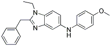 (2-BENZYL-1-ETHYL-1H-BENZOIMIDAZOL-5-YL)-(4-METHOXY-PHENYL)-AMINE 结构式