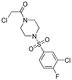 1-(CHLOROACETYL)-4-[(3-CHLORO-4-FLUOROPHENYL)SULFONYL]PIPERAZINE 结构式