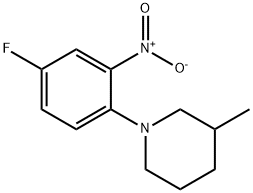 1-(4-氟代-2-硝基苯基)-3-甲基哌啶 结构式