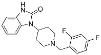 1-[1-(2,4-DIFLUOROBENZYL)PIPERIDIN-4-YL]-1,3-DIHYDRO-2H-BENZIMIDAZOL-2-ONE 结构式