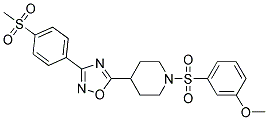 1-[(3-METHOXYPHENYL)SULFONYL]-4-(3-[4-(METHYLSULFONYL)PHENYL]-1,2,4-OXADIAZOL-5-YL)PIPERIDINE 结构式