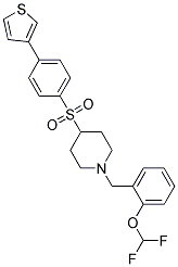 1-[2-(DIFLUOROMETHOXY)BENZYL]-4-([4-(3-THIENYL)PHENYL]SULFONYL)PIPERIDINE 结构式