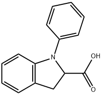 1-PHENYLINDOLINE-2-CARBOXYLIC ACID 结构式