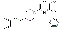 2-[4-(2-PHENYLETHYL)PIPERAZIN-1-YL]-8-(2-THIENYL)QUINOLINE 结构式