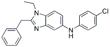 (2-BENZYL-1-ETHYL-1H-BENZOIMIDAZOL-5-YL)-(4-CHLORO-PHENYL)-AMINE 结构式