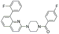 2-[4-(4-FLUOROBENZOYL)PIPERAZIN-1-YL]-8-(2-FLUOROPHENYL)QUINOLINE 结构式