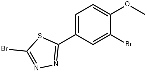 2-BROMO-5-(3-BROMO-4-METHOXYPHENYL)-1,3,4-THIADIAZOLE 结构式