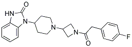 1-(1-(1-[(4-FLUOROPHENYL)ACETYL]AZETIDIN-3-YL)PIPERIDIN-4-YL)-1,3-DIHYDRO-2H-BENZIMIDAZOL-2-ONE 结构式