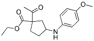 1-ACETYL-3-(P-METHOXYPHENYL)AMINO-CYCLOPENTANE CARBOXYLIC ACID ETHYL ESTER 结构式
