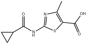 2-(环丙烷甲酰胺基)-4-甲基噻唑-5-羧酸 结构式