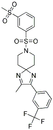 2-METHYL-8-([3-(METHYLSULFONYL)PHENYL]SULFONYL)-3-[3-(TRIFLUOROMETHYL)PHENYL]-1,4,8-TRIAZASPIRO[4.5]DECA-1,3-DIENE 结构式