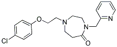 1-[2-(4-CHLOROPHENOXY)ETHYL]-4-(PYRIDIN-2-YLMETHYL)-1,4-DIAZEPAN-5-ONE 结构式