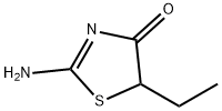 2-氨基-5-乙基-4,5-二氢-1,3-噻唑-4-酮 结构式