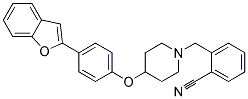 2-((4-[4-(1-BENZOFURAN-2-YL)PHENOXY]PIPERIDIN-1-YL)METHYL)BENZONITRILE 结构式