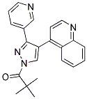 1-(2,2-DIMETHYLPROPANOYL)-3-(PYRIDIN-3-YL)-4-(QUINOLIN-4-YL)-(1H)-PYRAZOLE 结构式