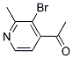 1-(3-BROMO-2-METHYLPYRIDIN-4-YL)ETHANONE 结构式