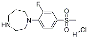 1-[2-FLUORO-4-(METHYLSULFONYL)PHENYL]HOMOPIPERAZINE HYDROCHLORIDE 结构式