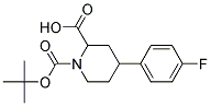 1-(TERT-BUTOXYCARBONYL)-4-(4-FLUOROPHENYL)PIPERIDINE-2-CARBOXYLIC ACID 结构式
