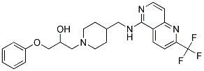 1-PHENOXY-3-[4-(([2-(TRIFLUOROMETHYL)-1,6-NAPHTHYRIDIN-5-YL]AMINO)METHYL)PIPERIDIN-1-YL]PROPAN-2-OL 结构式