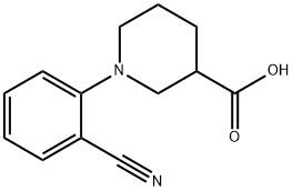 1-(2-氰基苯基)哌啶-3-羧酸 结构式