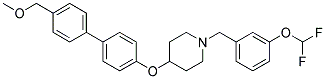 1-[3-(DIFLUOROMETHOXY)BENZYL]-4-([4'-(METHOXYMETHYL)BIPHENYL-4-YL]OXY)PIPERIDINE 结构式
