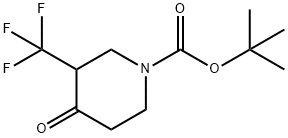 1-BOC-3-三氟甲基 -哌啶-4-酮 结构式