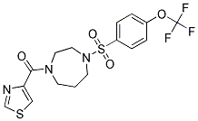 1-(1,3-THIAZOL-4-YLCARBONYL)-4-([4-(TRIFLUOROMETHOXY)PHENYL]SULFONYL)-1,4-DIAZEPANE 结构式