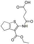 2-(3-CARBOXY-PROPIONYLAMINO)-5,6-DIHYDRO-4H-CYCLOPENTA[B]THIOPHENE-3-CARBOXYLIC ACID ETHYL ESTER 结构式