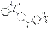 1-(1-[4-(METHYLSULFONYL)BENZOYL]PIPERIDIN-4-YL)-1,3-DIHYDRO-2H-BENZIMIDAZOL-2-ONE 结构式