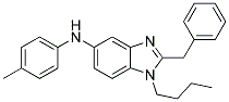 (2-BENZYL-1-BUTYL-1H-BENZOIMIDAZOL-5-YL)-P-TOLYL-AMINE 结构式