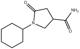 1-CYCLOHEXYL-5-OXOPYRROLIDINE-3-CARBOXAMIDE 结构式