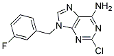 2-CHLORO-9-(3-FLUOROBENZYL)ADENINE 结构式