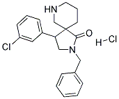 2-BENZYL-4-(3-CHLOROPHENYL)-2,7-DIAZASPIRO[4.5]DECAN-1-ONE HYDROCHLORIDE 结构式