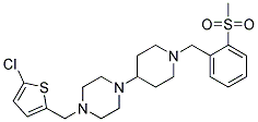 1-[(5-CHLORO-2-THIENYL)METHYL]-4-(1-[2-(METHYLSULFONYL)BENZYL]PIPERIDIN-4-YL)PIPERAZINE 结构式