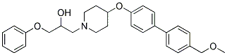 1-(4-([4'-(METHOXYMETHYL)BIPHENYL-4-YL]OXY)PIPERIDIN-1-YL)-3-PHENOXYPROPAN-2-OL 结构式