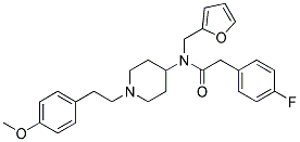 2-(4-FLUOROPHENYL)-N-(2-FURYLMETHYL)-N-(1-[2-(4-METHOXYPHENYL)ETHYL]PIPERIDIN-4-YL)ACETAMIDE 结构式