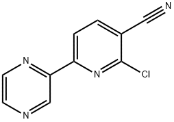 2-氯-6-吡嗪-2-基氰吡啶 结构式