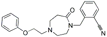 2-([7-OXO-4-(2-PHENOXYETHYL)-1,4-DIAZEPAN-1-YL]METHYL)BENZONITRILE 结构式