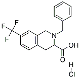 2-BENZYL-7-TRIFLUOROMETHYL-1,2,3,4-TETRAHYDRO-ISOQUINOLINE-3-CARBOXYLIC ACID HYDROCHLORIDE 结构式