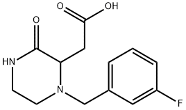 [1-(3-FLUORO-BENZYL)-3-OXO-PIPERAZIN-2-YL]-ACETIC ACID 结构式