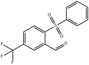 2-BENZENESULFONYL-5-(TRIFLUOROMETHYL)BENZALDEHYDE 结构式