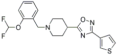 1-[2-(DIFLUOROMETHOXY)BENZYL]-4-[3-(3-THIENYL)-1,2,4-OXADIAZOL-5-YL]PIPERIDINE 结构式