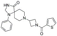 1-PHENYL-8-[1-(2-THIENYLCARBONYL)AZETIDIN-3-YL]-1,3,8-TRIAZASPIRO[4.5]DECAN-4-ONE 结构式