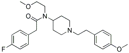 2-(4-FLUOROPHENYL)-N-(2-METHOXYETHYL)-N-(1-[2-(4-METHOXYPHENYL)ETHYL]PIPERIDIN-4-YL)ACETAMIDE 结构式