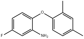 2-(2,4-二甲基苯氧基)-5-氟苯胺 结构式