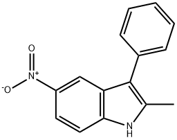 2-甲基-5-硝基-3-苯基-1H-吲哚 结构式