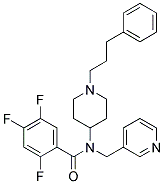 2,4,5-TRIFLUORO-N-[1-(3-PHENYLPROPYL)PIPERIDIN-4-YL]-N-(PYRIDIN-3-YLMETHYL)BENZAMIDE 结构式