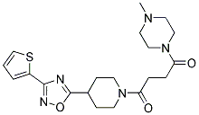 1-[1,4-DIOXO-4-(4-(3-(THIEN-2-YL)-1,2,4-OXADIAZOL-5-YL)PIPERIDIN-1-YL)BUTYL]-4-METHYLPIPERAZINE 结构式